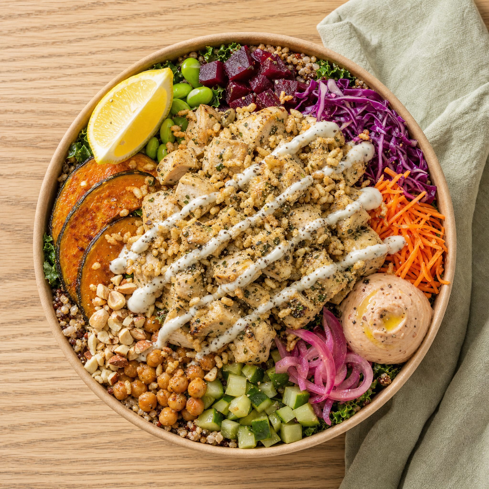 Sixteen-Grain Chicken Bowl